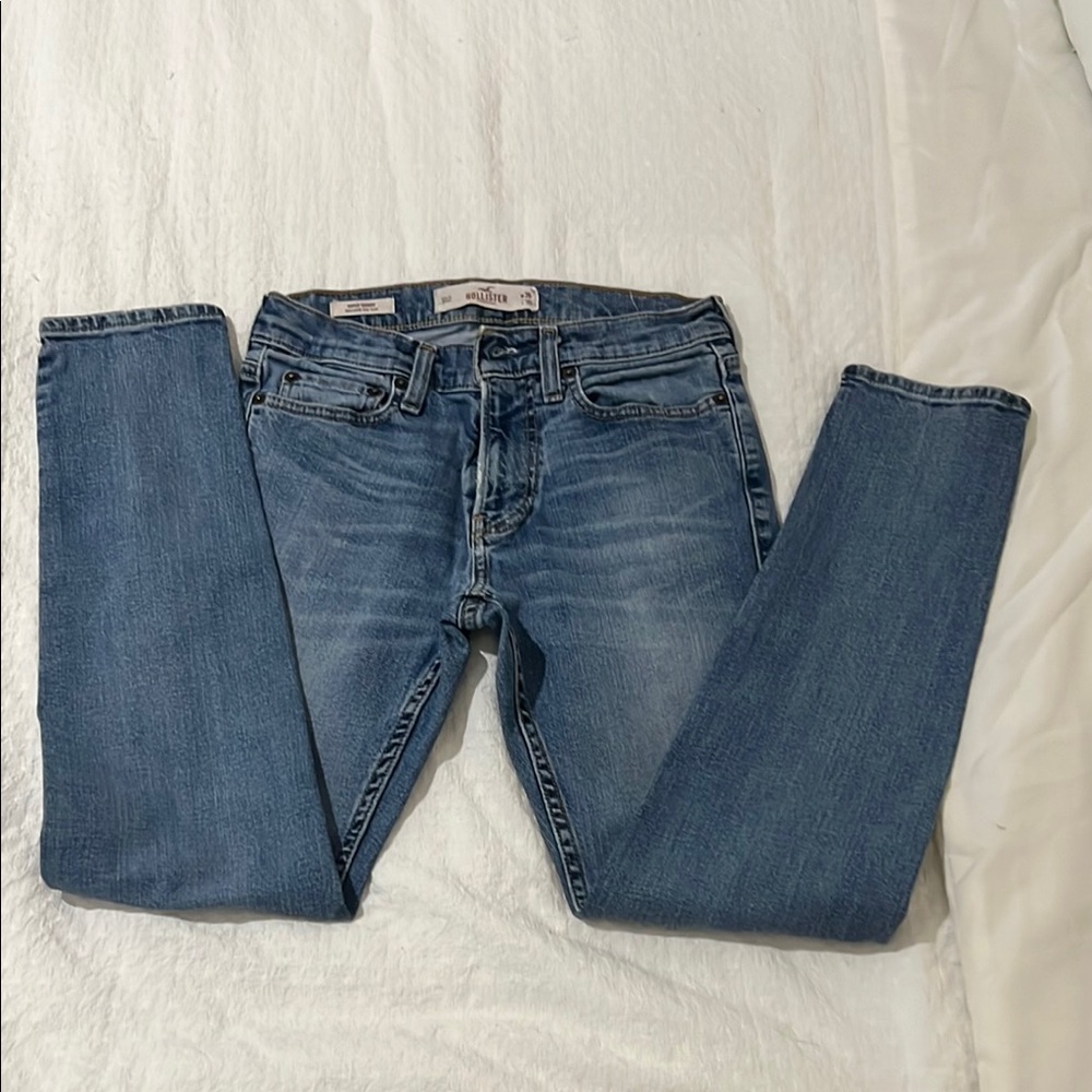 Hollister Blue Skinny Jeans with Vintage Wash